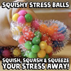 Stretch Mini DNA Beads Cue <b>Squeeze</b> Funny Soft Stress Fidget Toys Spike Squishy <b>Ball</b> Sensory Boys Girls Unisex Ages - Product Image 5