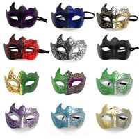 Masque de couple pour le bal de carnaval d'Orléans, en polyester, peint, demi-visage, accessoires de maquillage de fête, festival