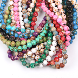 Cuentas <span class=keywords><strong>de</strong></span> piedra natural, howlita, turquesas, Jaspers, Concha suelta para fabricación <span class=keywords><strong>de</strong></span> joyería, pulsera DIY, <span class=keywords><strong>collar</strong></span>, accesorios - Product Image 3