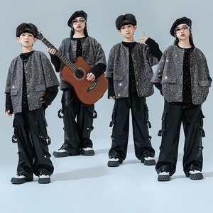 <span class=keywords><strong>Nuevo</strong></span> Conjunto de Ropa de Baile de Jazz y Street <span class=keywords><strong>Dance</strong></span> para Niños y Niñas, Primavera y Verano, Disfraz de Actuación de Hip-hop con Batería - Product Image 2