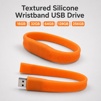 Bracelet USB étanche en silicone tendance avec logo personnalisé 1 Go Garantie 3 ans - Clé USB promotionnelle