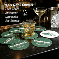 Sous-verres en papier absorbant imprimés sur mesure, jetables, pour café, cocktails, bière, bar, restaurant, sous-verres en carton pour boissons