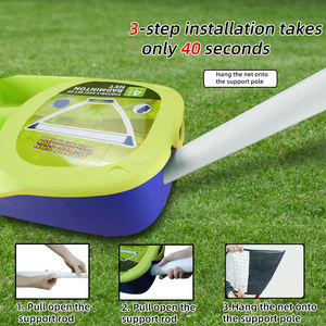 Ensemble <span class=keywords><strong>de</strong></span> filet <span class=keywords><strong>de</strong></span> <span class=keywords><strong>badminton</strong></span> pliable, léger et portable, facile à installer, poteaux <span class=keywords><strong>de</strong></span> support JUNYE BSJY001, matériau durable PP+PS, 3m - Product Image 5