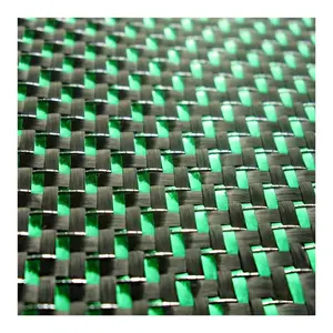 3K Green color glitter carbon fiber fabric cloth