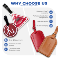 Etiqueta de Equipaje de Cuero PU con Logotipo Grabado Personalizado Directo de Fábrica, Impermeable, Antipérdida, con Ventana de Identificación, Etiqueta de Viaje para Maleta