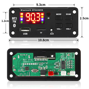 50W Hands-free DIY MP3 Bảng Giải Mã <span class=keywords><strong>Bluetooth</strong></span> 5.0 USB FM AUX 3.5mm TF Đài phát thanh xe âm nhạc loa 12V DC âm thanh tính năng ghi âm - Product Image 4