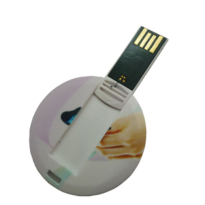 Cercle USB 2.0 couleur clé USB haute vitesse nouvelle conception d'interface Style de carte de crédit en plastique - Product Image 2