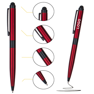 Bolígrafo Metálico de 1.0 mm con Punta Táctil, Color Negro Mate, Personalizable con Logotipo, Ideal para Regalos Publicitarios - Product Image 2