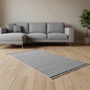 Tappeto Guros 4X6 Rettangolare con Design Geometrico per Interni ed Esterni, Tessuto Piatto in Cotone con Base in Polipropilene - Product Image 2