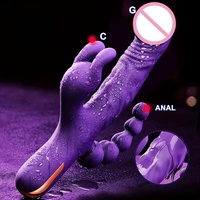 Vibromasseur 3 en 1 pour femmes, 10 modes, stimulateur de point G, masturbateur, plug anal, stimulateur de clitoris, jouets sexuels pour masturbation féminine