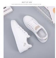 Chaussures Blanches Basses Style Coréen pour Femmes, Nouvelle Collection Automne 2024 en Cuir, Chaussures Plates Tendance pour le Quotidien, Sport et Loisirs