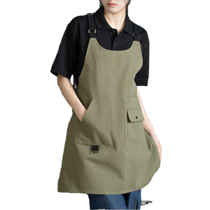 Delantal de Algodón Puro con Logotipo Personalizable, Ropa de Trabajo sin Mangas para Supermercados, para Hombres y Mujeres - Product Image 4