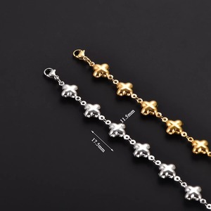 Bracelets de cheville et bracelets floraux tendance pour les vacances à la plage, en acier inoxydable 316L, étanches, faits à la main, bijoux à maillons pour femmes, usage quotidien - Product Image 2