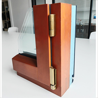 Fenêtre à battant personnalisée en gros, tailles standard et spéciales, en bois durable, pour maison passive, avec verre trempé et revêtement Low-E en acier inoxydable