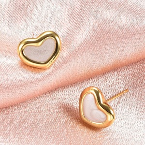 Ensemble de boucles d'oreilles en acier inoxydable, boucles d'oreilles clous irrégulières abstraites, en forme de nœud, de cœur et de papillon, bijoux minimalistes hypoallergéniques - Product Image 6