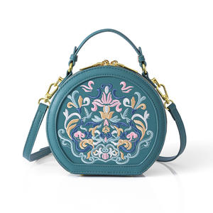 Nouveau sac à main rond de style chinois, sac à bandoulière élégant brodé de qualité supérieure pour un usage quotidien, idée cadeau, porte-monnaie pour femmes - Product Image 1
