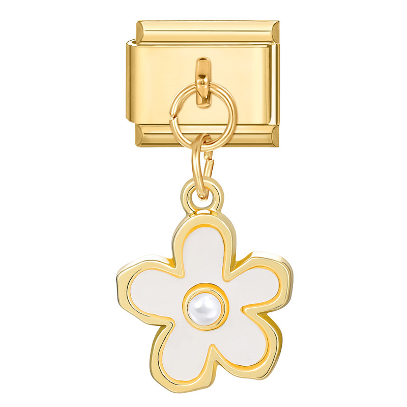 YWXH-51 - Fleur pendentif à base dorée