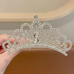 Mini Tiare <span class=keywords><strong>per</strong></span> Bambini con Diamanti, Coroncine Economiche con Strass <span class=keywords><strong>per</strong></span> Feste, Pettini <span class=keywords><strong>per</strong></span> <span class=keywords><strong>Capelli</strong></span> <span class=keywords><strong>per</strong></span> Ragazze - Product Image 3