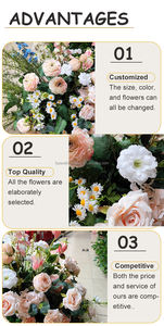 Prix <span class=keywords><strong>de</strong></span> gros Soie artificielle <span class=keywords><strong>Gerbera</strong></span> marguerite Bouquet <span class=keywords><strong>de</strong></span> fleurs Marguerite artificielle Boule <span class=keywords><strong>de</strong></span> fleurs Pièce maîtresse <span class=keywords><strong>de</strong></span> mariage Soie Roses Feuilles - Product Image 5