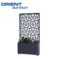 Jardinière en métal Jardinière extérieure Décorative en aluminium Jardinière de fleurs Balcon Pots de fleurs de grande taille