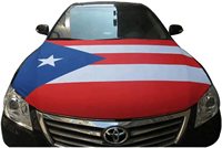 Housse de capot de voiture personnalisée avec drapeau national et tissus élastiques lavables, bannière 100 % polyester pour capot de voiture – Vente en gros