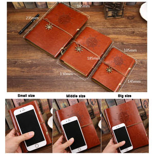 Agenda Agenda en cuir A6 A6 Vintage A5 A6 A7 Full Grain Logo personnalisé Agenda Journaux Carnets de notes de classeur professionnel Échantillon gratuit durable - Product Image 4