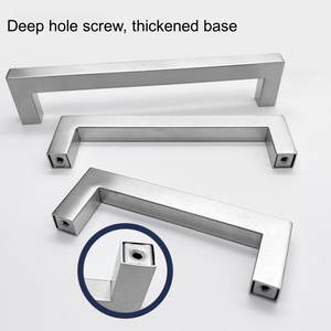 Moderne meubellades, kastdeurgrepen, slaapkamer, roestvrij staal, vierkante holle stanggreep - Product Image 5