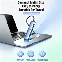 Multiplicateur de ports USB personnalisé, offre en gros, concentrateur en alliage, ports à vitesses mixtes pour accessoire PC de chambre d'hôtel