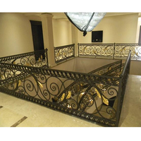 Balustrade décorative en fer forgé, balustrade métallique d'intérieur, design de luxe, pour escaliers
