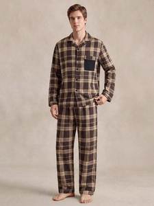 Ensemble de pyjama en coton pour homme, vêtements de nuit doux à carreaux, pyjama boutonné sur le devant, fabrication sur mesure OEM ODM, fabricant d'ensembles de pyjama en gros - Product Image 4