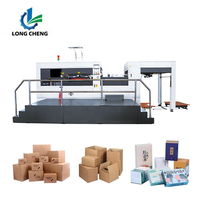 Machine de découpe automatique à plat en carton avec alimentation papier entièrement servo-assistée, machine de découpe et d'indentation à plat