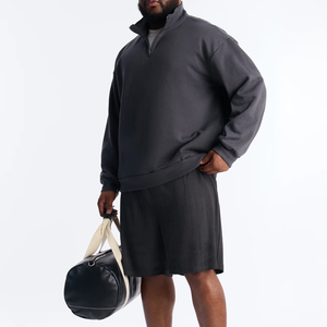 <span class=keywords><strong>Felpa</strong></span> con Zip Personalizzata 100% Cotone Vestibilità Regolare Casual Vintage <span class=keywords><strong>Sportiva</strong></span> Invernale con Stampa Digitale a Lettere Mezza Zip per <span class=keywords><strong>Uomo</strong></span> - Product Image 3