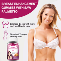 Fabrication directe d'usine OEM/ODM, 60 gummies pour l'augmentation mammaire, augmentation de la taille et de la fermeté des seins, complément alimentaire pour femmes, 60 gummies