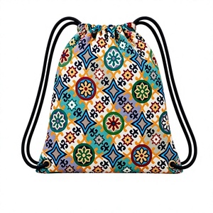 Mochila con Cordón de Tela Jacquard Premium, Ligera, para Deportes al Aire Libre, Viajes, Bolsa con Cierre de Amarre - Product Image 1