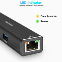 RSHTECH Aluminium 10Gbps Type c hubs Commutateur Ethernet Adaptateur Hybride 2 en 1 Câble 4 en 1 USB Hub 3.1Hub Gen2 pour PC