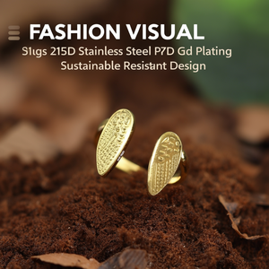 Fashion <b>Rings</b> 316L Stainless Steel PVD Gold Plating Sustainable Resistant Design - Product Image 3