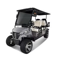 Voiturette de golf tout-terrain TONGCAI à 6 places avec une grande garde au sol pour les aventures en plein air et les excursions en station balnéaire