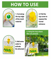 Piège à mouches suspendu jetable, sac attrape-mouches en PP imperméable, attrape les mouches et les abeilles, utilisation multi-scènes en extérieur, personnalisation prise en charge