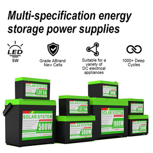 500W Portable <b>Solar</b> Power Station LiFePO4 Battery Bank with Jump Starter and Multiple Outputs for Home Energy Storage - Product Image 2