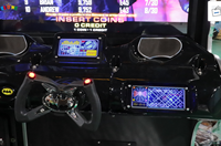 Machine de jeu de simulation vidéo de course de voiture à pièces de monnaie