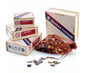 Puzzle in Legno Personalizzato a Forma di Colibrì, Gioco di Puzzle Irregolare Fai-da-Te, Decorazione Artistica per Famiglia e Adulti - Product Image 2