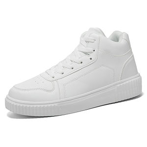 Neue Designer Atmungsaktive Unisex Schnür-PU-Leder Casual Skateboard Schuhe Schlichte Herren Mode Sneakers - Product Image 1