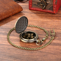 Montre de poche rétro 3D Dragon à cinq têtes, coque de montre, ensemble de 7 dés de jeu de rôle Dungeons and Dragons (D&D) avec collier