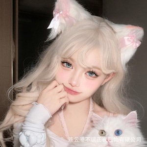 Pinza de pelo con lazo en forma de corazón, dulce y juguetona, estilo bailarina, estilo gata inocente y seductora, diadema linda de sirvienta - Product Image 4