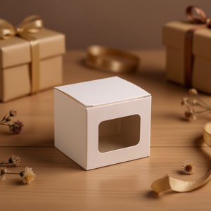 Scatola di Carta 6x6x6 Cm con Finestra per Regali e Confezioni - Product Image 2