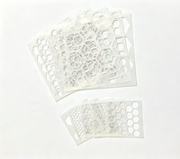 Pochoir en plastique hexagonal en nid d'abeille pour la peinture, la décoration DIY, le dessin mural, modèle blanc