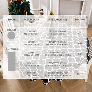 Huihe Vinyl không thấm nước, không trượt flannel ủng hộ bàn tròn bìa, chống tràn bảng vải hàng đầu cho kỳ nghỉ và ngoài trời - Product Image 6