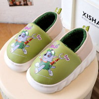 Tongs et Chaussons Jetables en Coton Respirants et Chauds pour Enfants, Imprimés de Motifs Animaux Antidérapants pour Usage Hôtelier Intérieur
