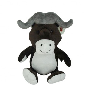 Juguete de Peluche Personalizado al por Mayor, Certificado por ICTI, Toro Negro de Peluche Suave - Product Image 1