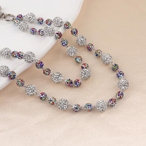 מכירה חמה 8 מ "מ קריסטל <span class=keywords><strong>rhinestone</strong></span> כדור כיס שרשראות מחומר שכבות חימר רבדים שרשרת ארנק ג 'ינס חרוזים שרשרת ארנק לגברים נשים מתנה - Product Image 5